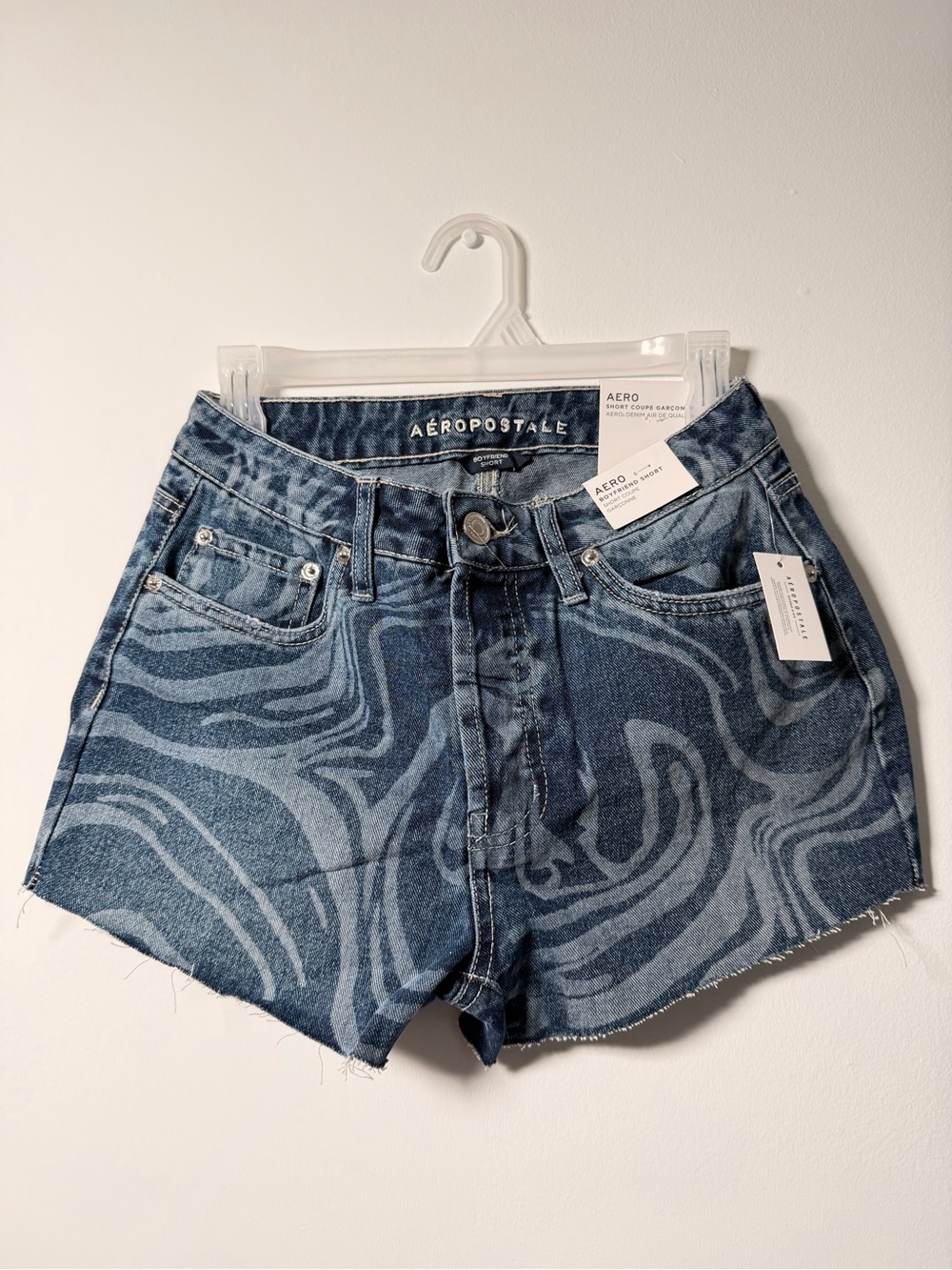 🧡| Aeropostale Blue Swirl Print Denim Shorts
